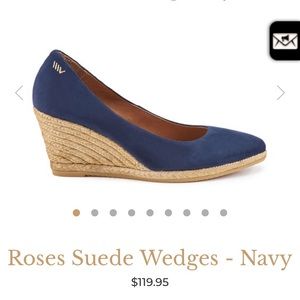 Viscata Navy Suede Espadrilles New In Box
